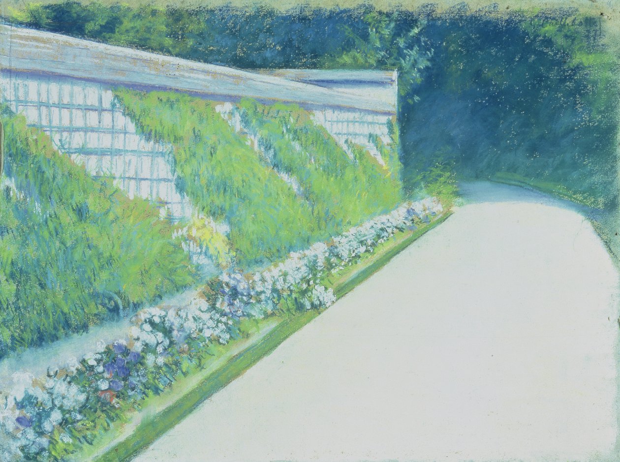 Stěna zeleninové zahrady, Yerres od Gustave Caillebotte
