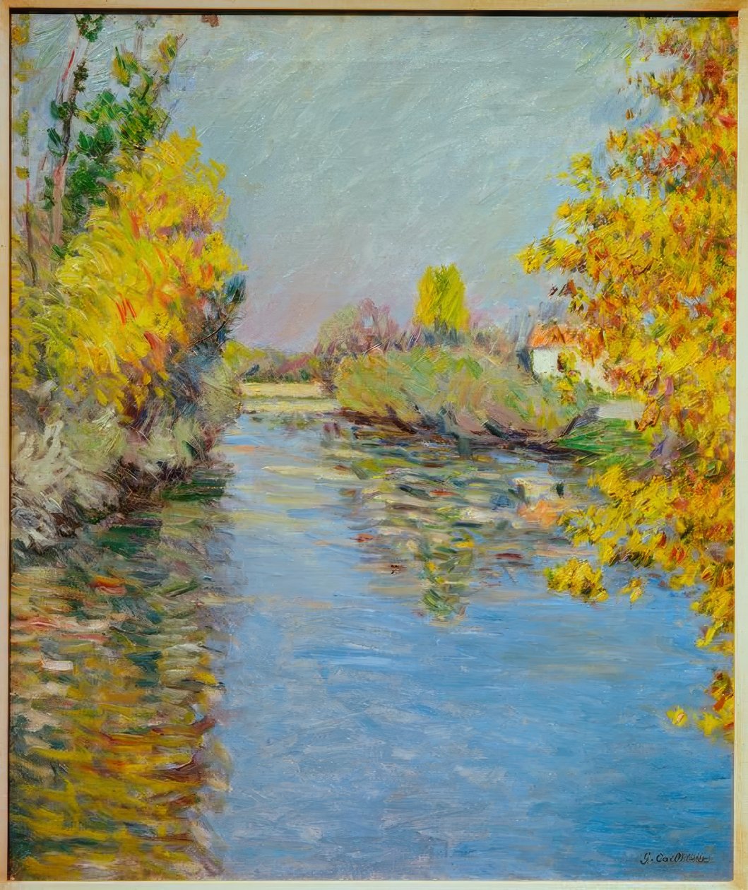 Malé rameno Seiny, podzimní efekt od Gustave Caillebotte
