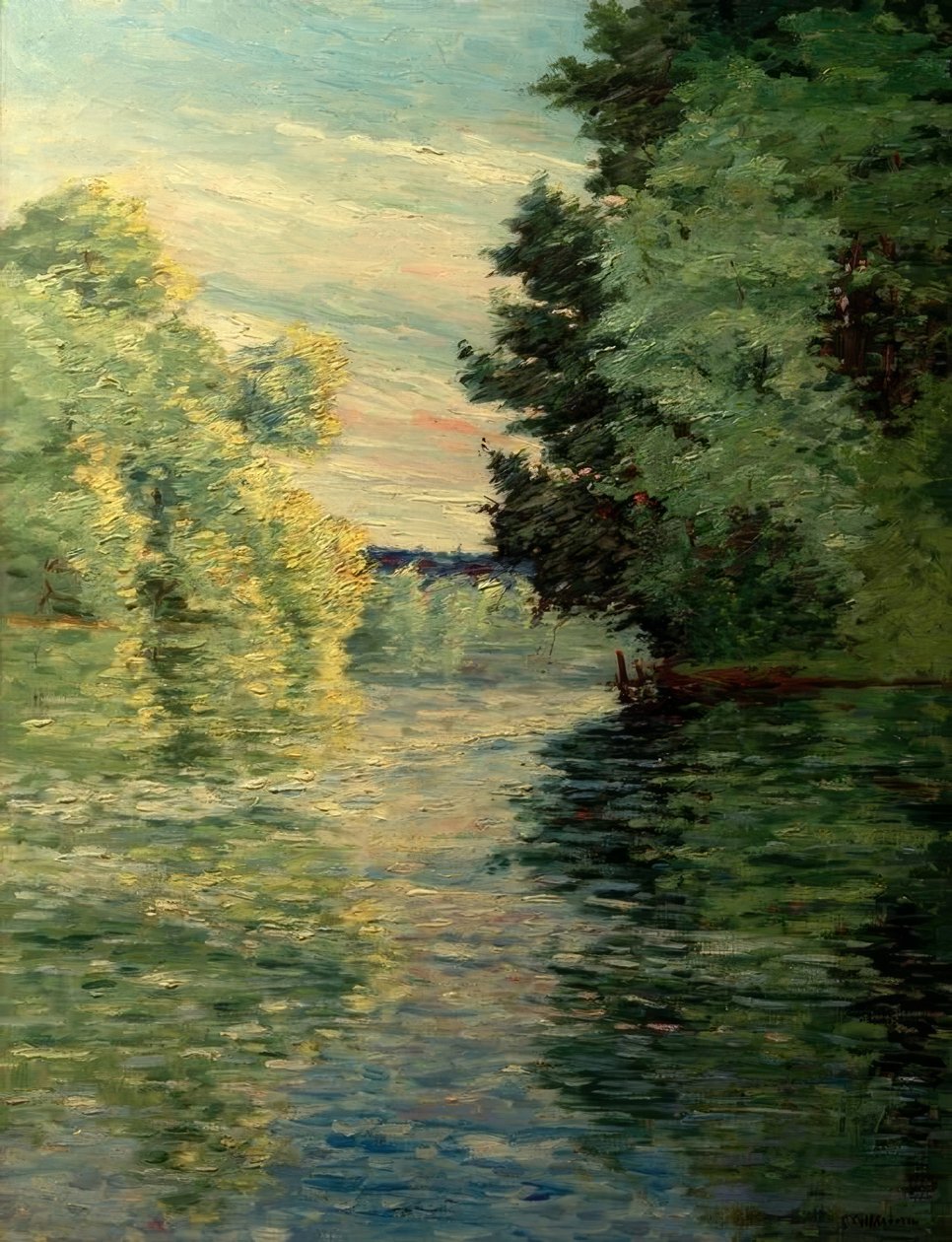 Malé rameno Seiny poblíž Argenteuil od Gustave Caillebotte