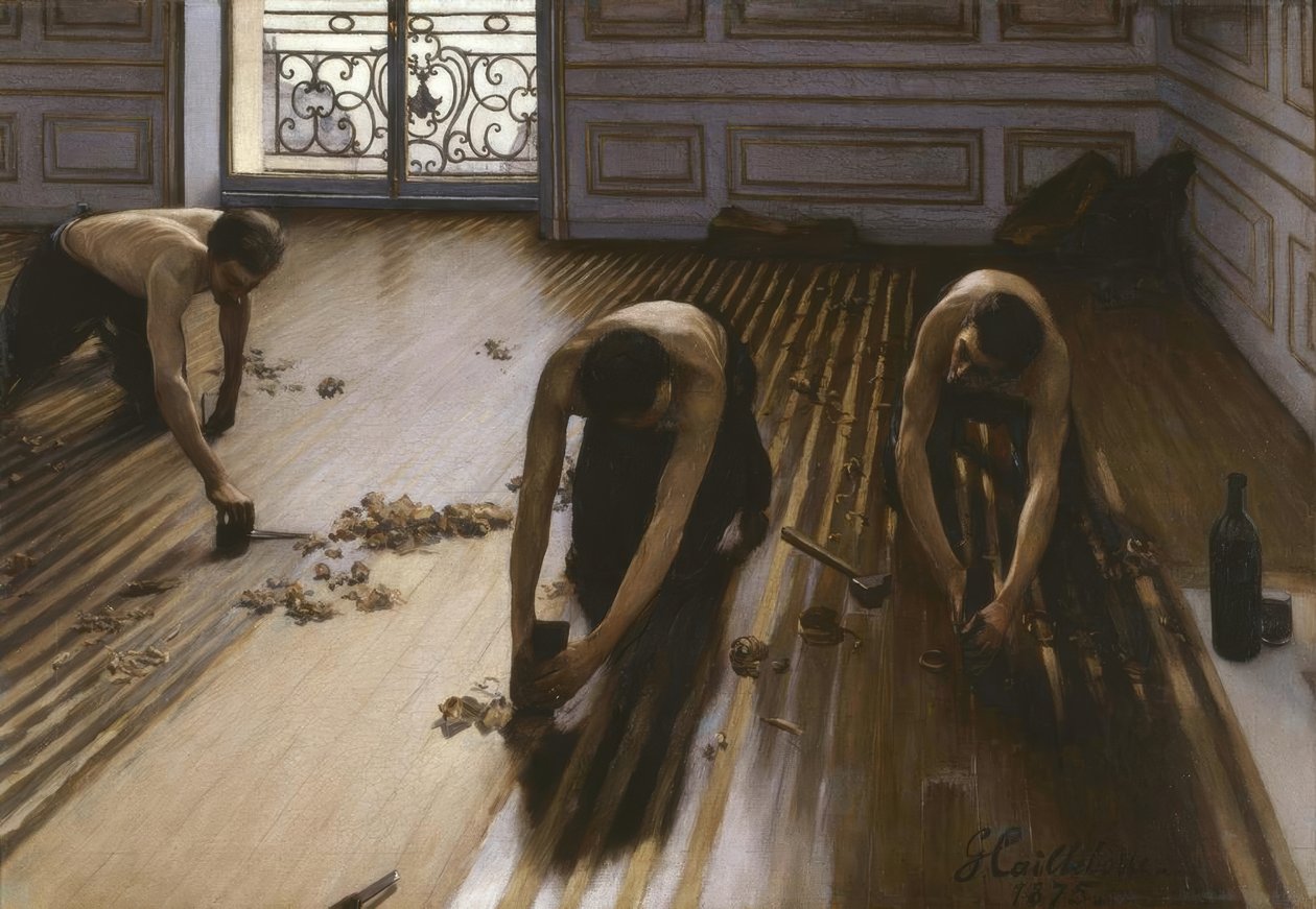 Hoblíky na podlahy od Gustave Caillebotte