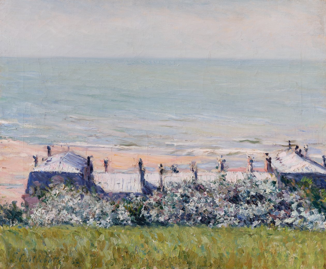 Střechy hotelu Hôtel des Roches Noires, Trouville od Gustave Caillebotte
