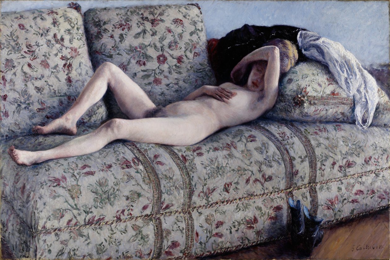 Akt na pohovce od Gustave Caillebotte