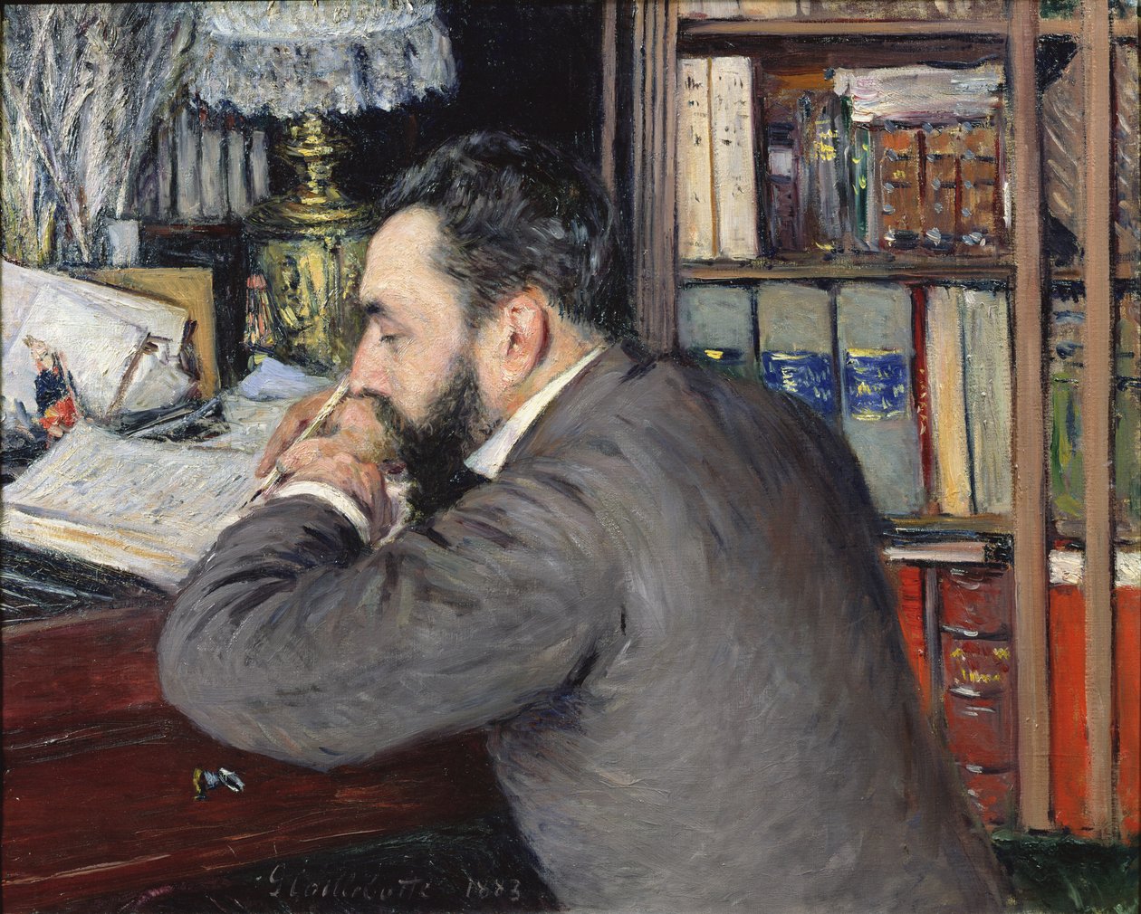 Portrét Henriho Cordiera (1849-1929), učitele na škole orientálních jazyků, 1883 od Gustave Caillebotte