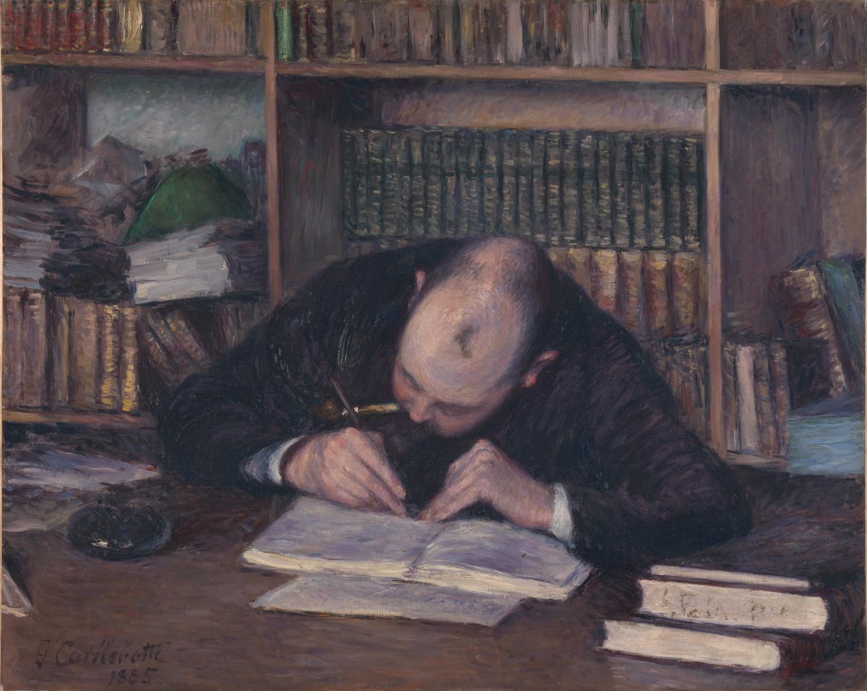 Portrét knihkupce E. J. Fontaine, 1885 od Gustave Caillebotte