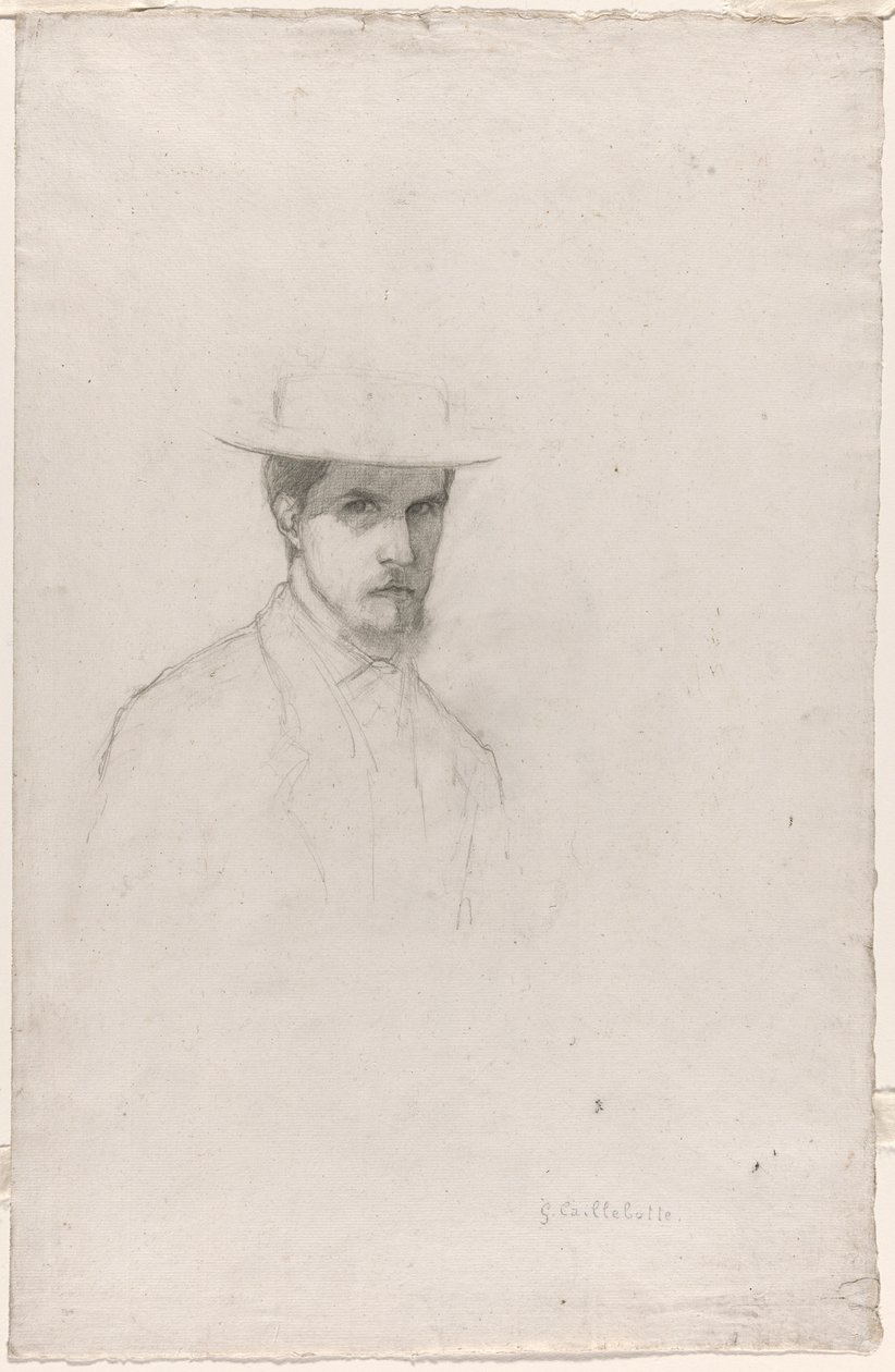Autoportrét s kloboukem od Gustave Caillebotte
