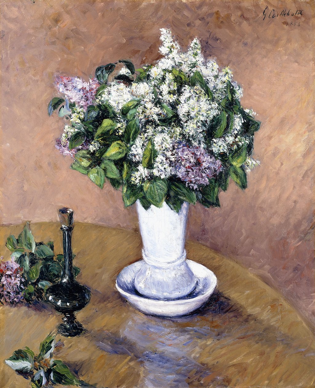 Zátiší s vázou šeříku, 1883 od Gustave Caillebotte