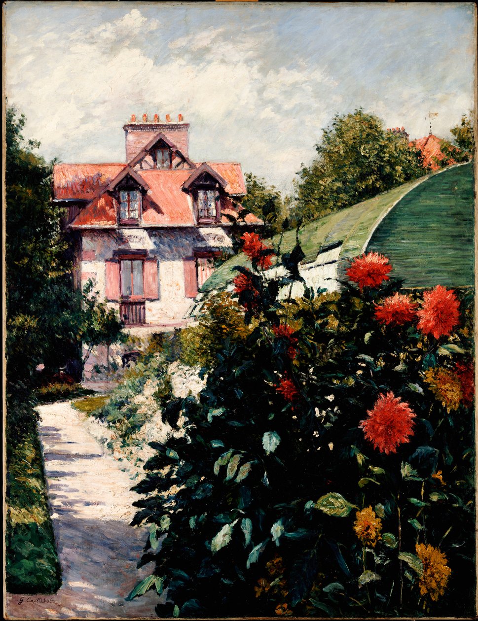 Dahlias, Petit Gennevilliers Garden, 1893 od Gustave Caillebotte