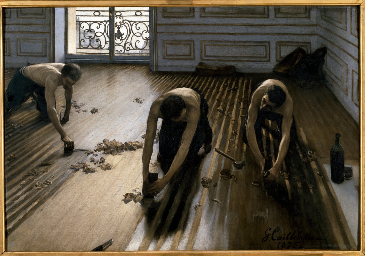 Škrabky na podlahu od Gustave Caillebotte