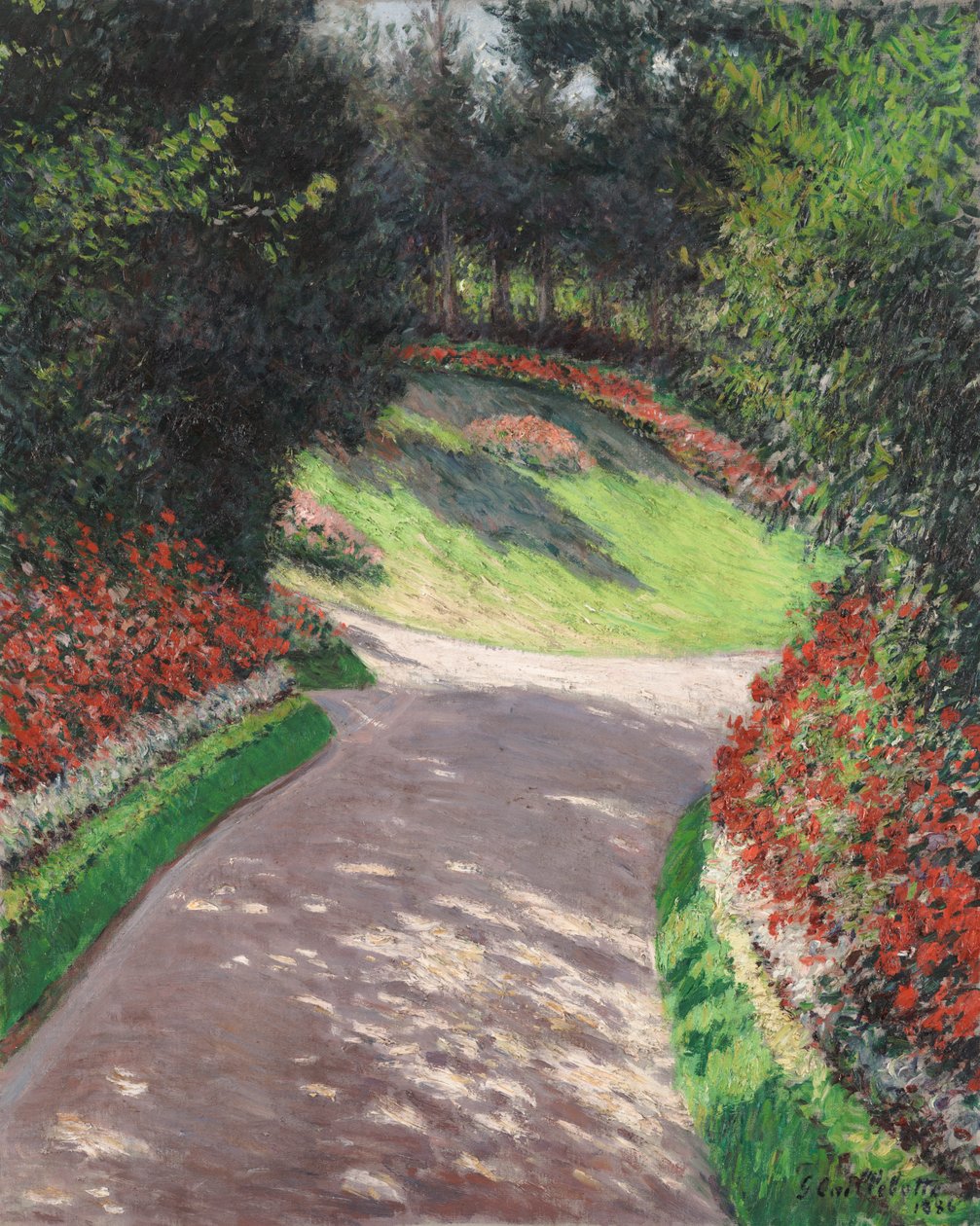 Cesta v zahradě od Gustave Caillebotte
