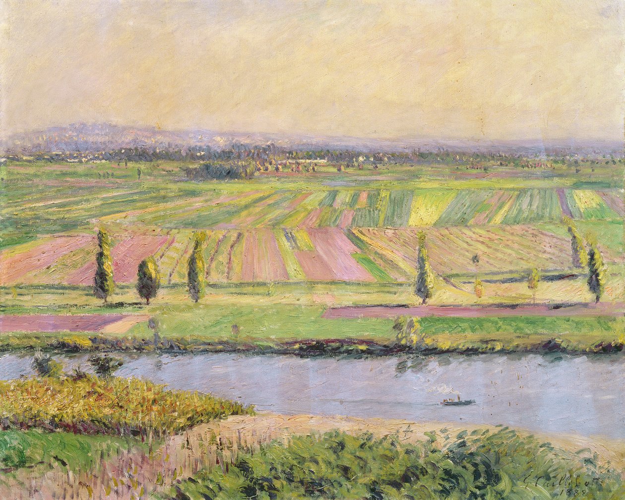 Planina Gennevilliers z Hills of Argenteuil, 1888 od Gustave Caillebotte