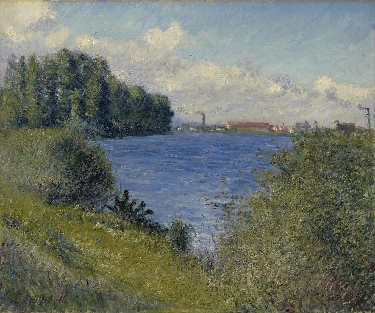 Seina v Argenteuil, kolem roku 1892 (olej na plátně) od Gustave Caillebotte
