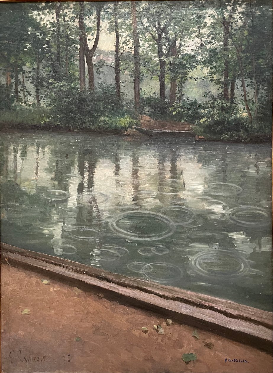 Yerres, Účinek deště, 1875. Gustave Caillebotte od Gustave Caillebotte