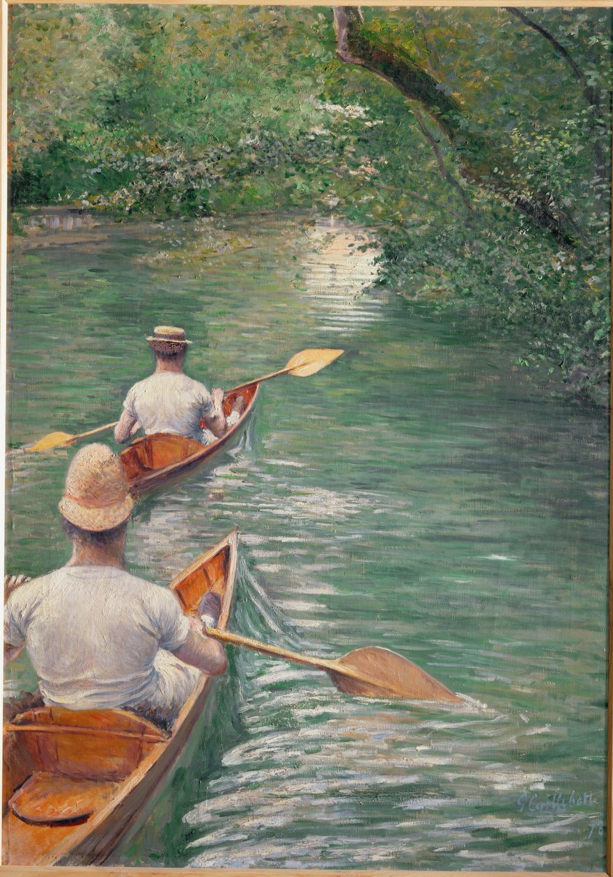 Kánoe (olej na plátně) od Gustave Caillebotte