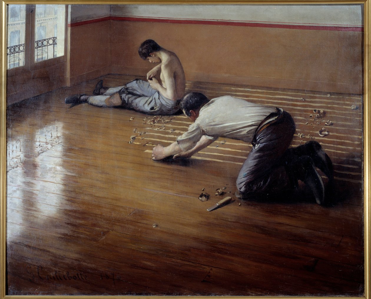 Hoblíky na podlahy. Obraz Gustave Caillebotte od Gustave Caillebotte