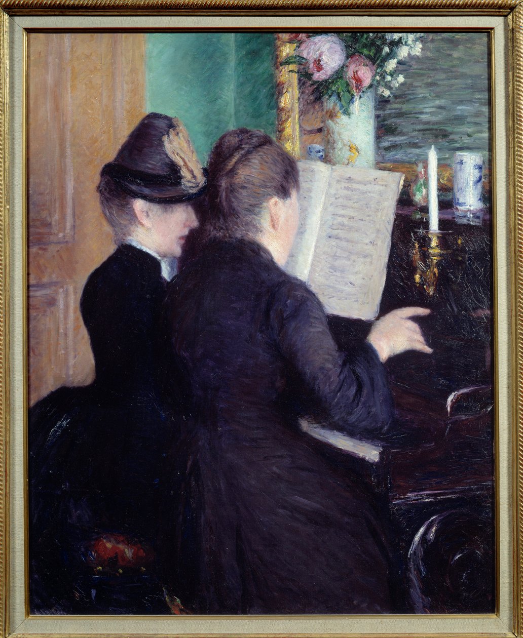 Lekce klavíru od Gustave Caillebotte