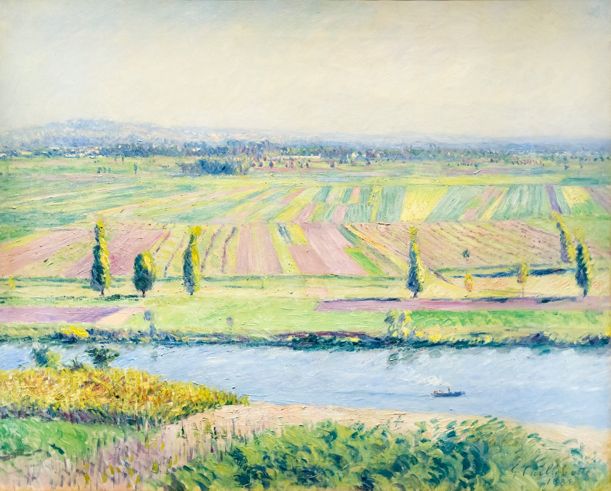 Planina Gennevilliers z kopců Argenteuil od Gustave Caillebotte