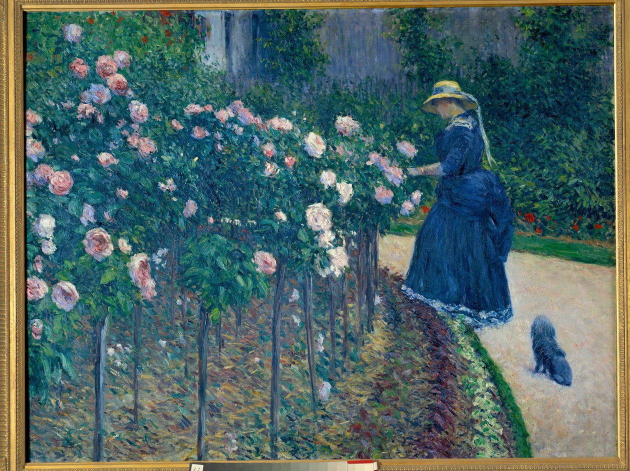 Růže. Zahrada malých Gennevilliers. Obraz Gustava Caillebotteho (1848-1894) od Gustave Caillebotte