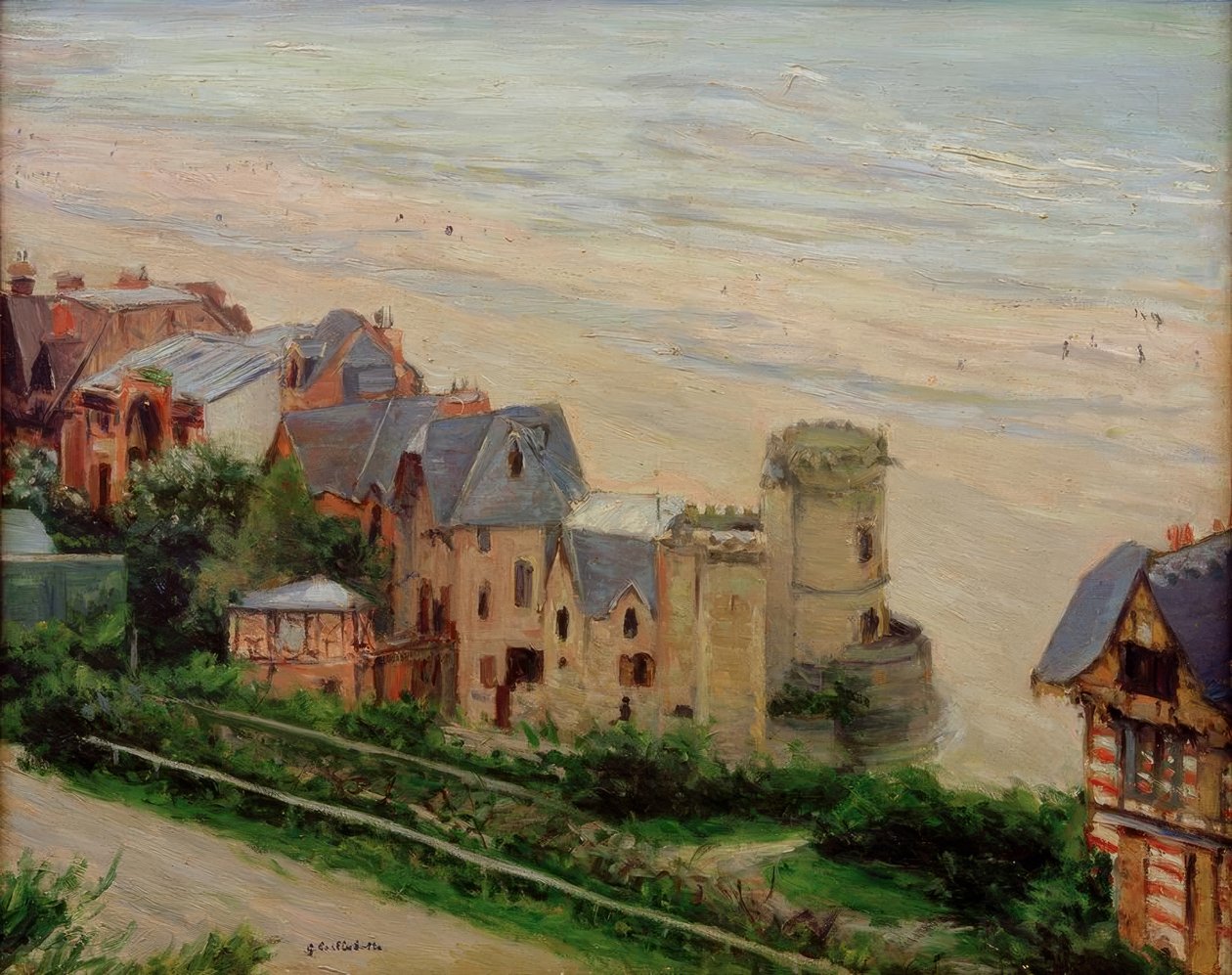 Trouville, pláž a vily od Gustave Caillebotte
