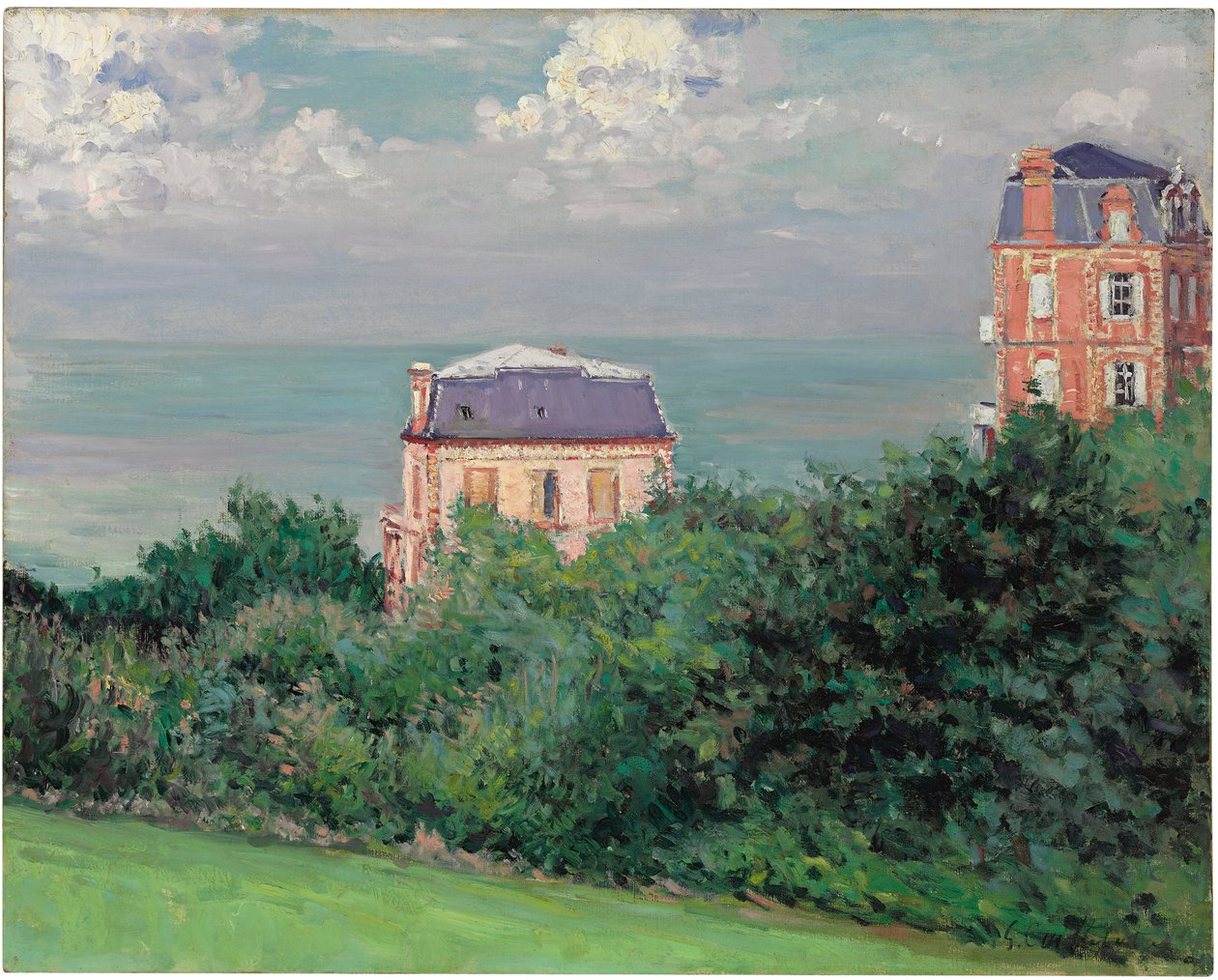 Vily ve Villers-sur-Mer (olej na plátně) od Gustave Caillebotte