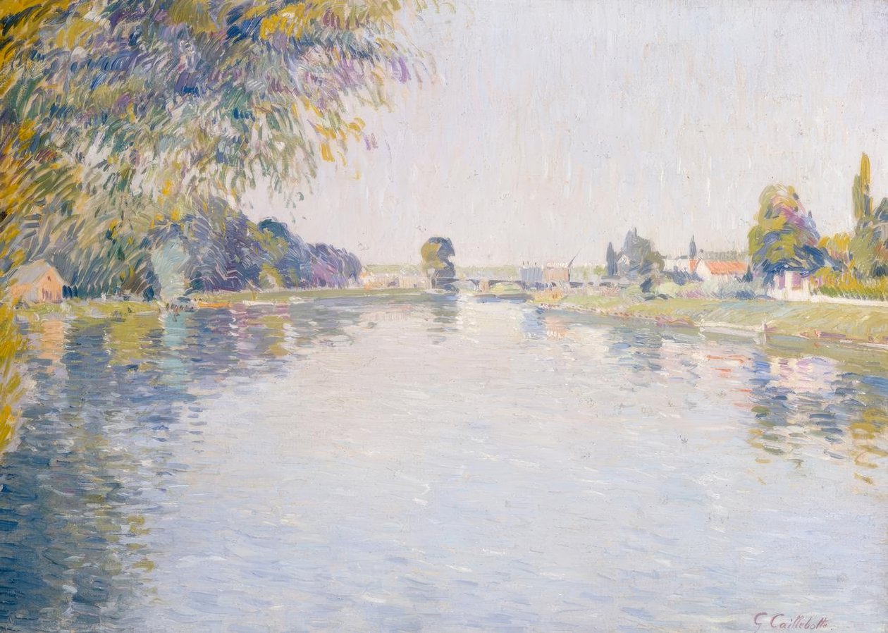 Pohled na Seinu a břeh Argenteuil směrem k Pont de od Gustave Caillebotte