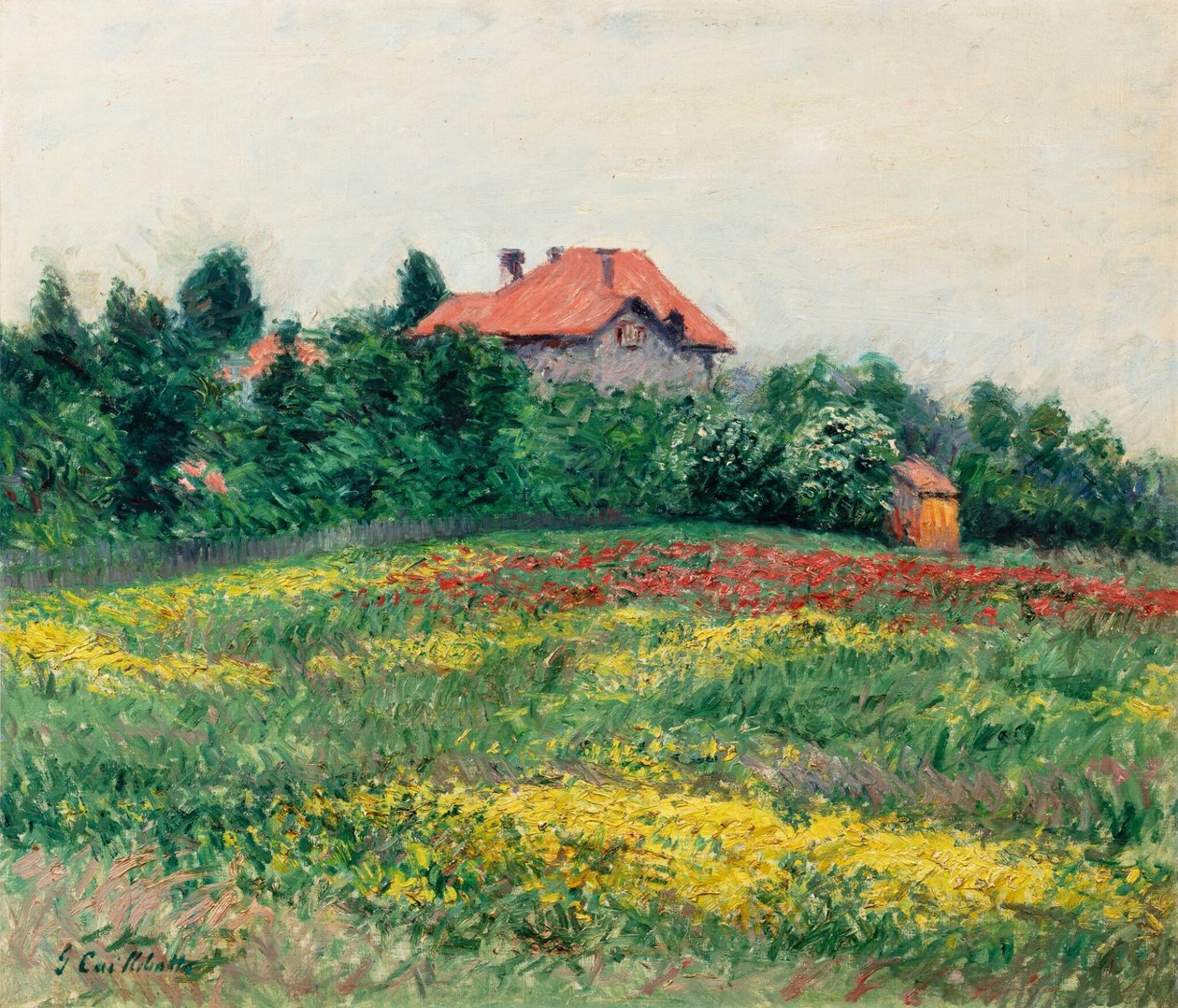 Divoká zahrada v Le Petit Gennevilliers od Gustave Caillebotte