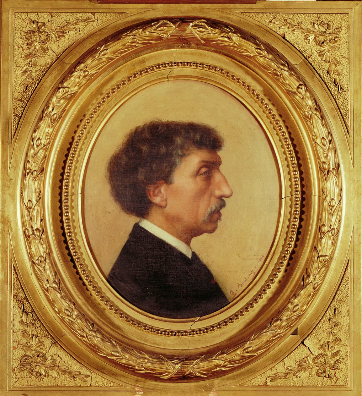 Charles Garnier, architekt, jehož plány na novou ... od Gustave Clarence Rodolphe Boulanger