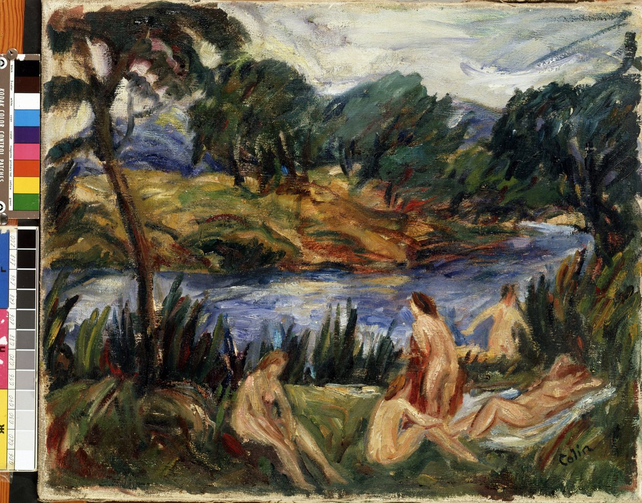 "Ženy u řeky" (Women at the river) Malba Gustava Colina (1829-1910) Olej na plátně. Expresionismus. Mikalojus Konstantinas Ciurlionis Muzeum výtvarného umění, Kaunas, Litva od Gustave Colin