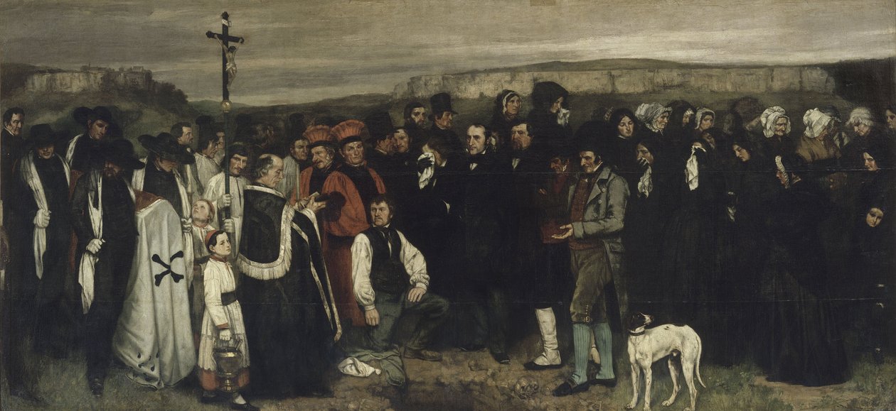 Pohřeb v Ornans Alternativní název (názvy): Malba lidských postav, historie pohřbu v Ornans Un enterrement à Ornans, dit aussi Tableau de figures humaines, historique d