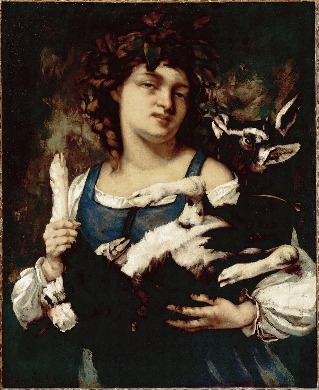 Venkovská dívka s dítětem Malba Gustava Courbeta od Gustave Courbet