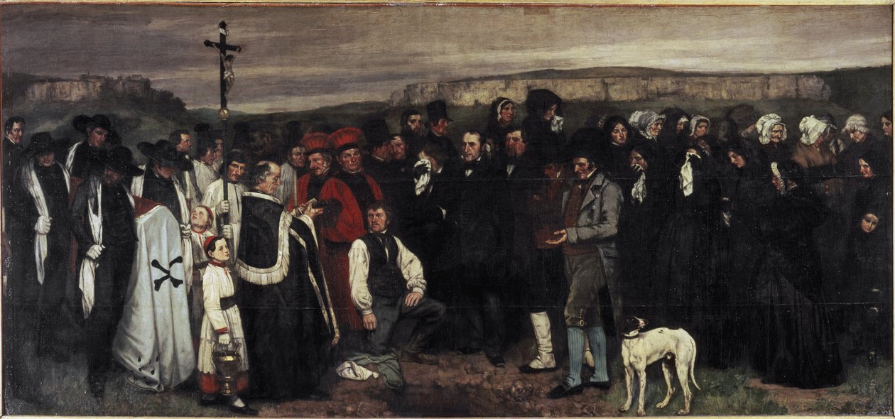 Pohřeb v Ornans - Olej na plátně od Gustave Courbet
