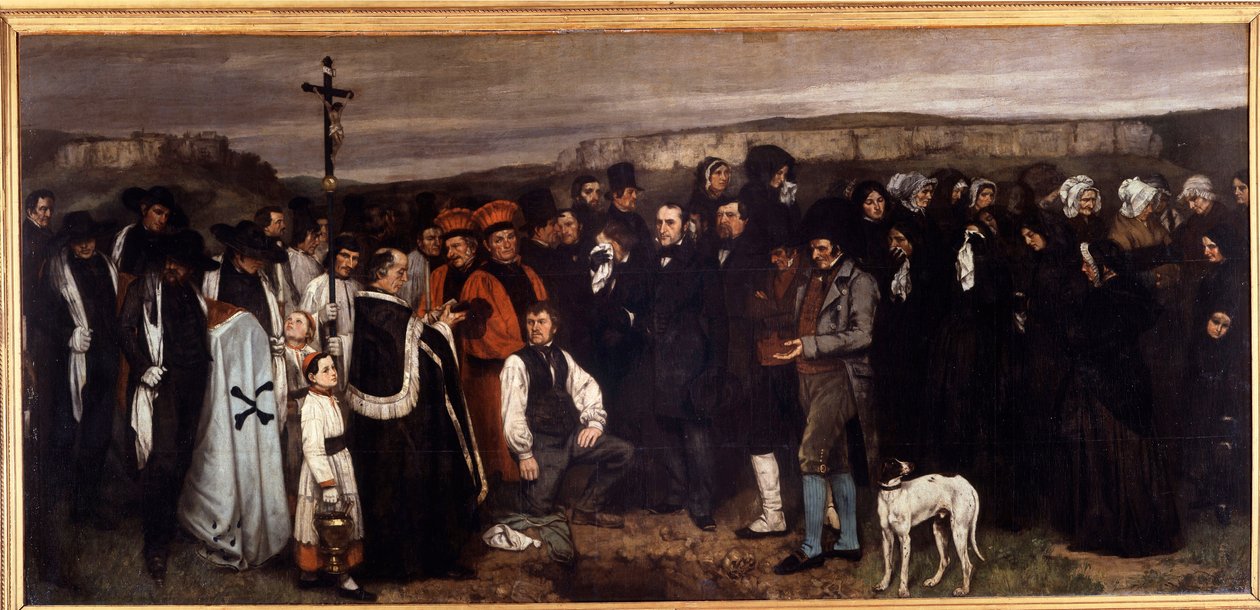 Pohřeb v Ornans. Obraz Gustava Courbeta (1819-1877) od Gustave Courbet