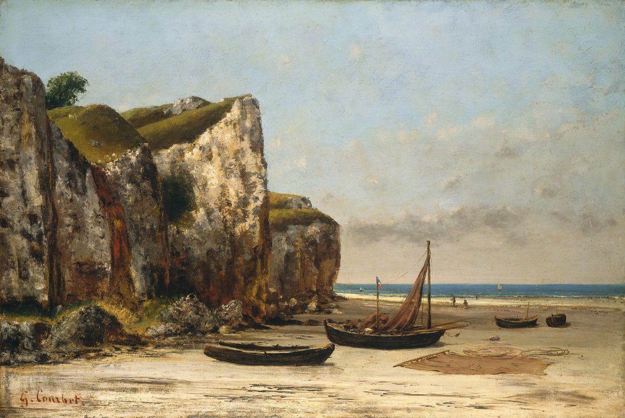 Pláž v Normandii, c. 18721875. od Gustave Courbet