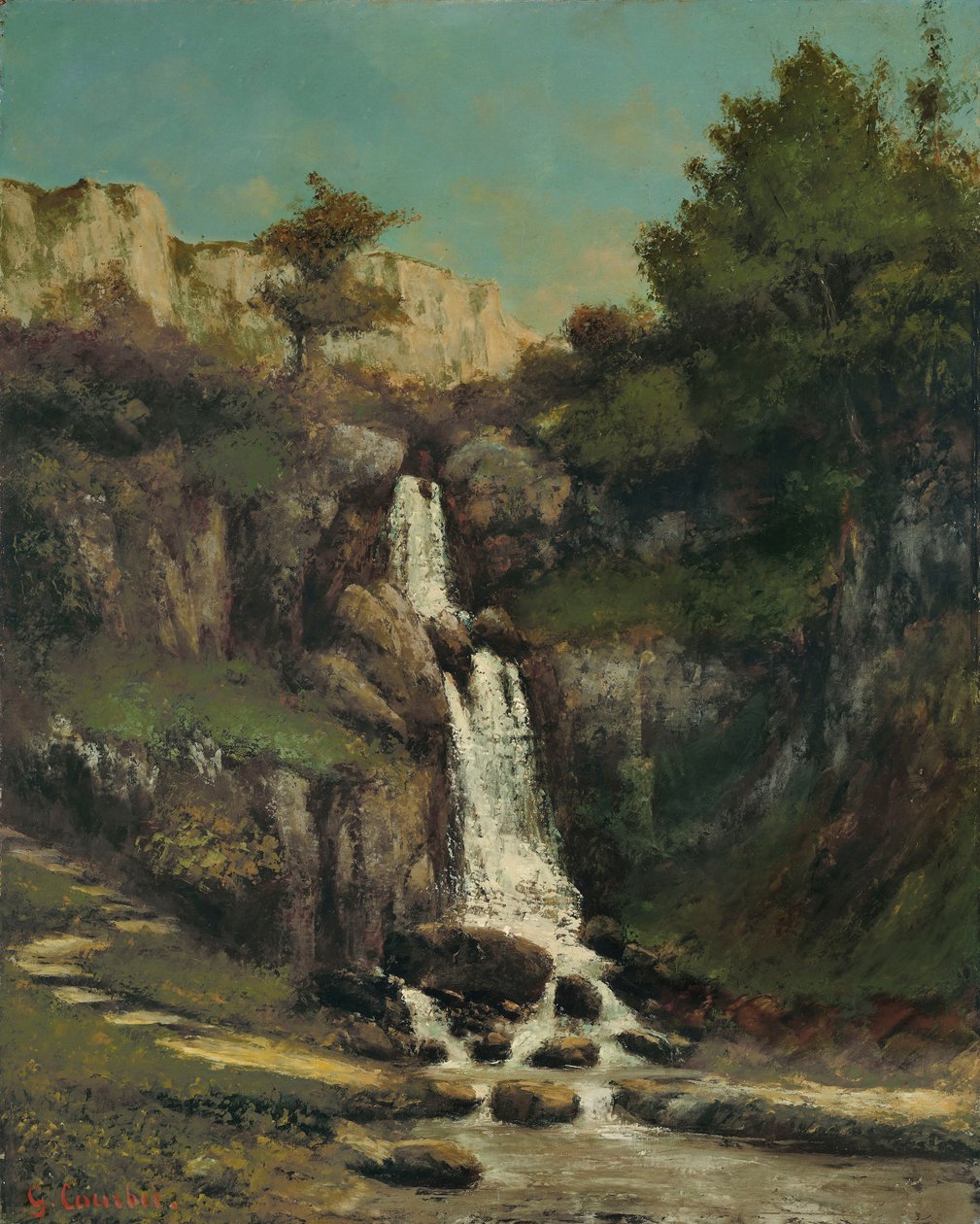 Skalnaté okraje la Loue Courbet 1864 od Gustave Courbet