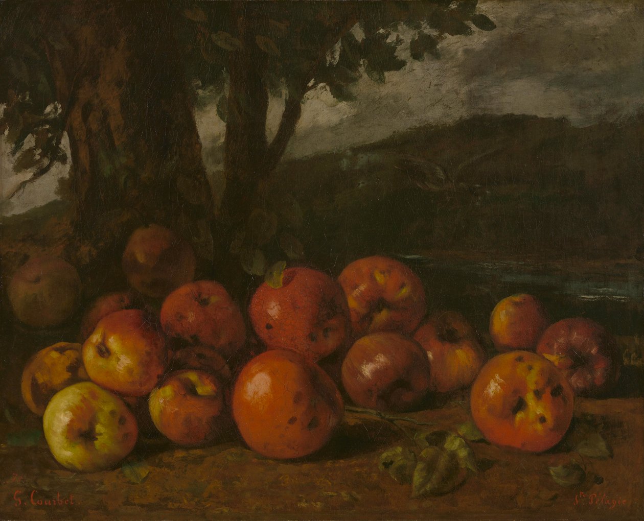 Courbet - Zátiší s jablky, 1872 od Gustave Courbet