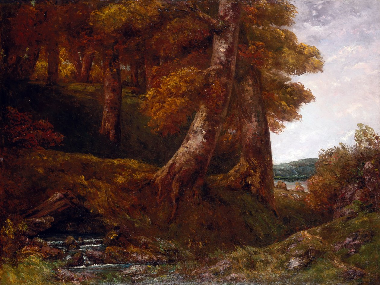 Vstup do lesa, kolem roku 1855 (olej na plátně) od Gustave Courbet