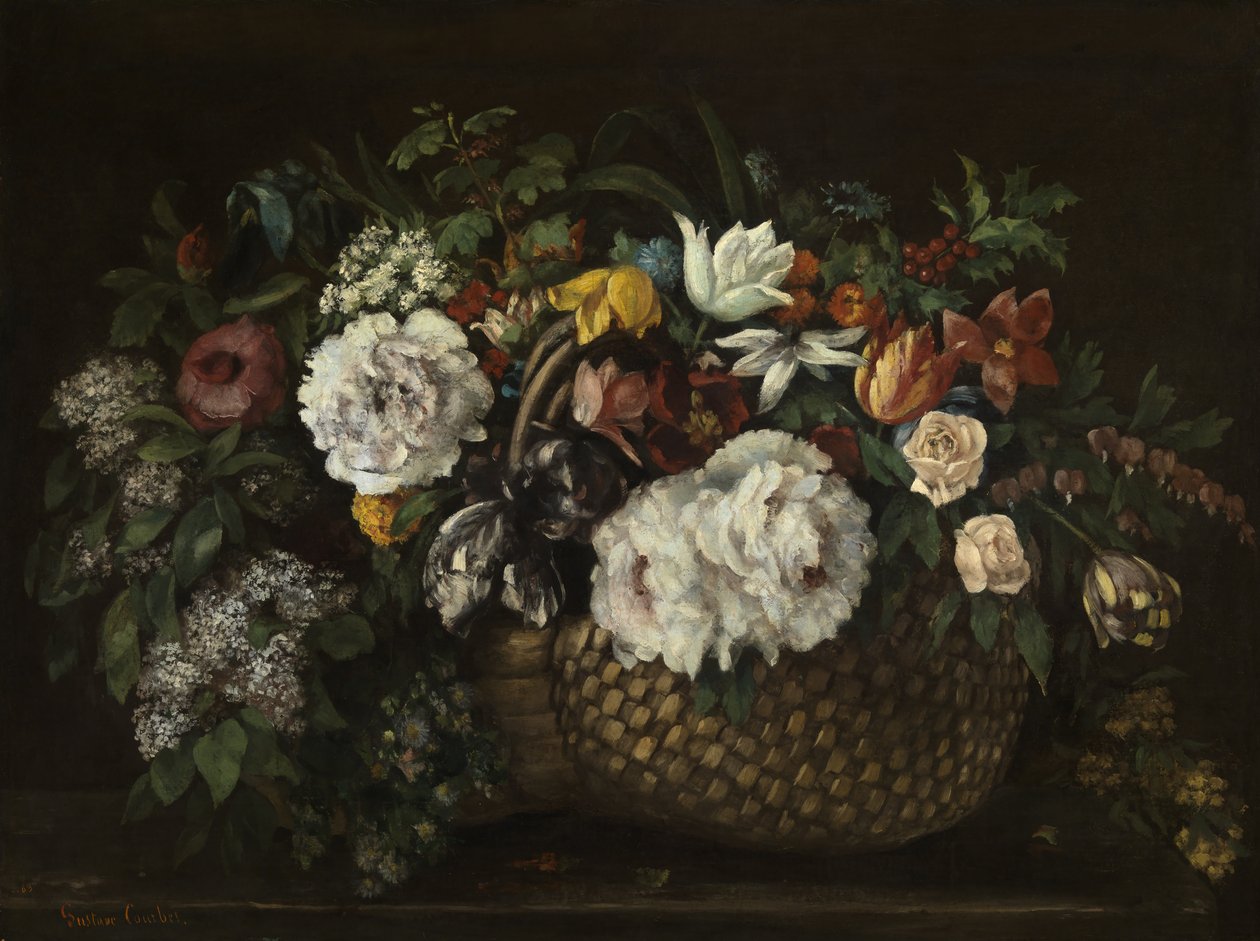Kukat korissa od Gustave Courbet