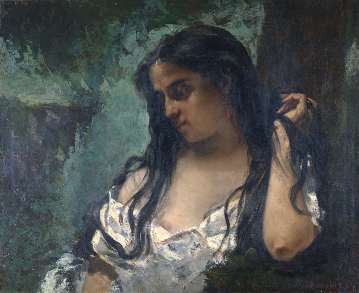 Cikán v odrazu od Gustave Courbet