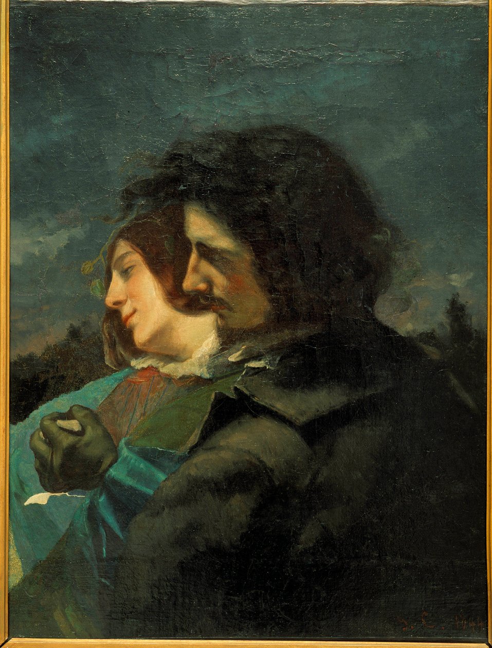 Šťastní milenci. Obraz Gustava Courbeta od Gustave Courbet
