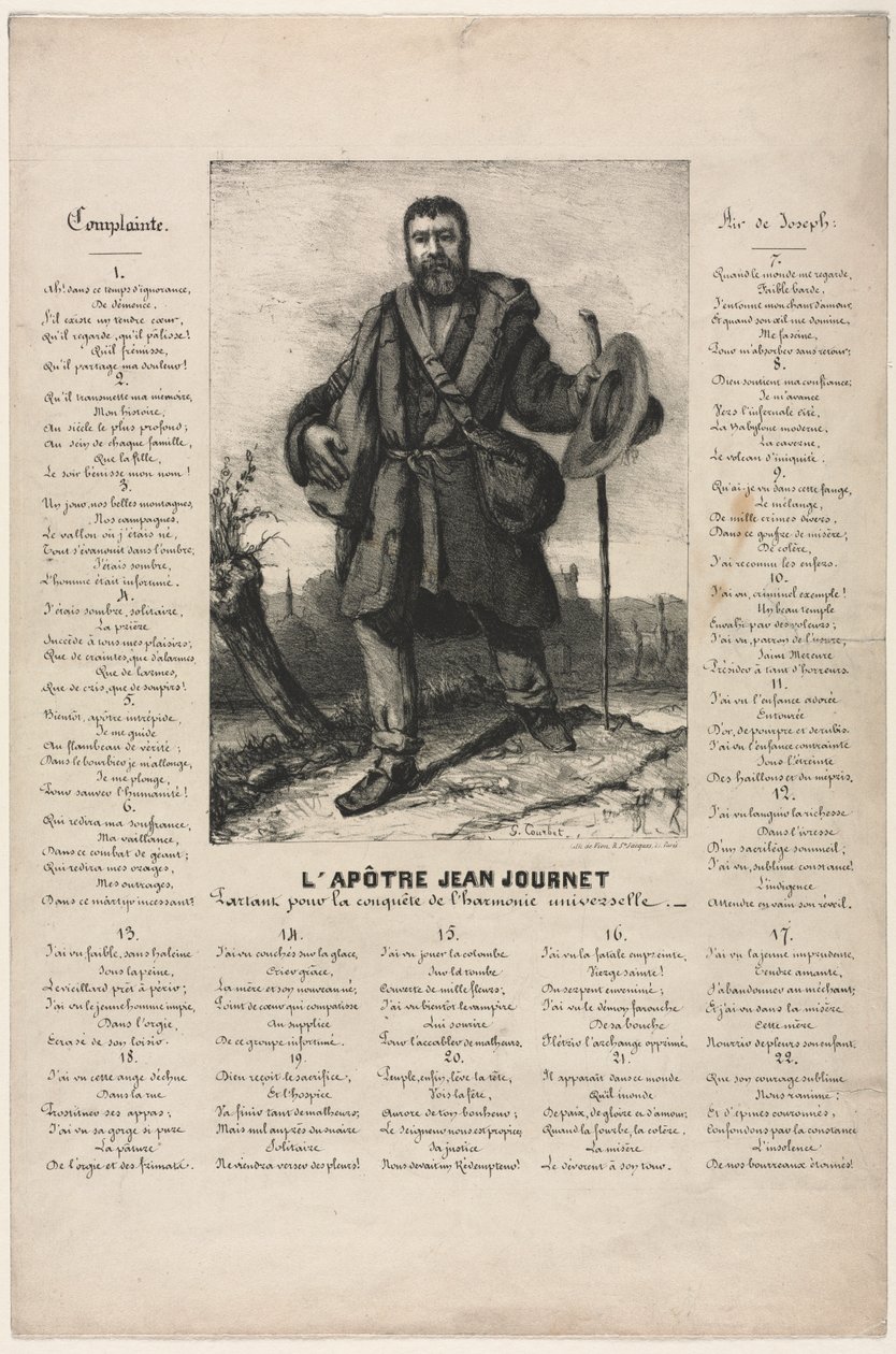 Jean Journet odjíždí za dobytím univerzální harmonie od Gustave Courbet