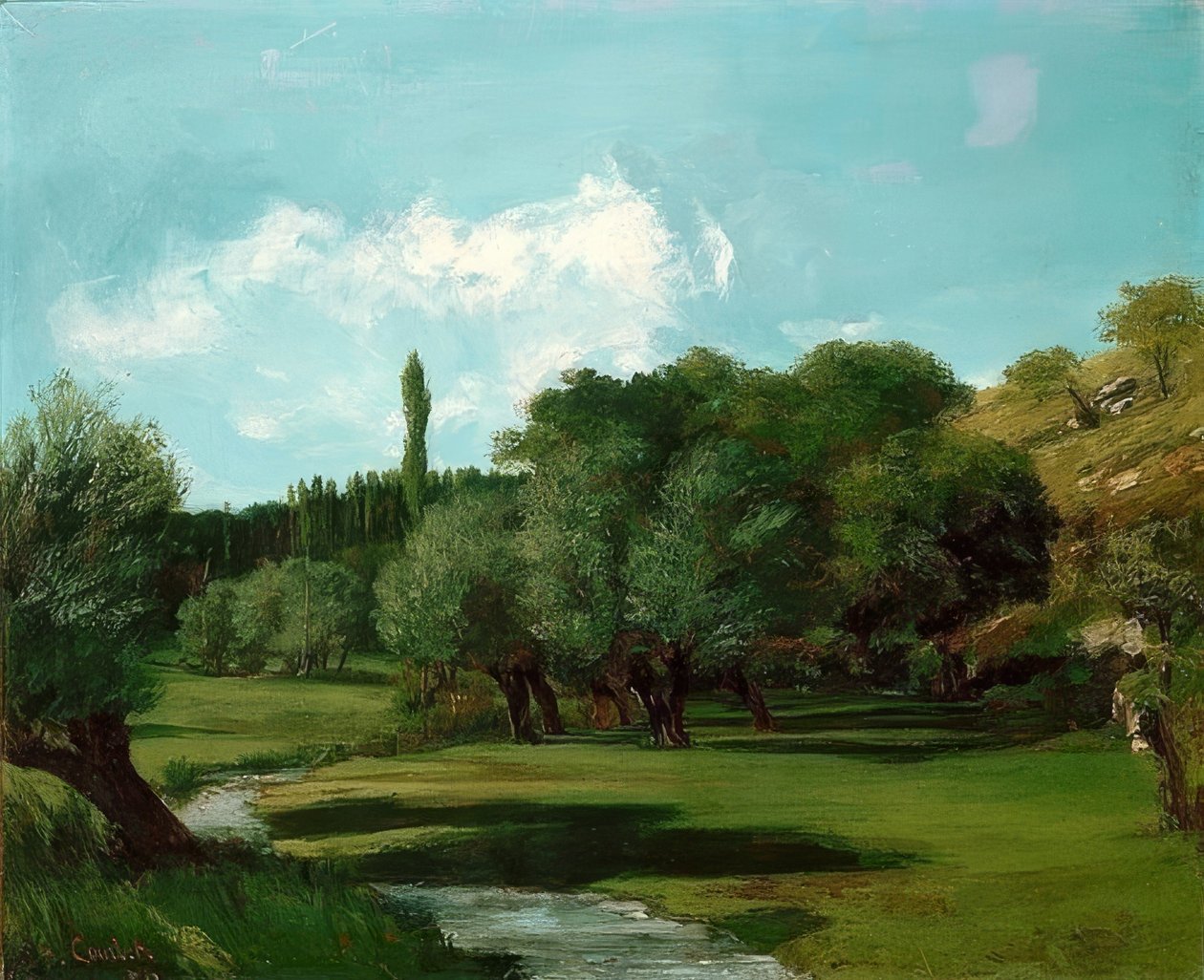 La Bretonnerie im Department Indre. 1856 od Gustave Courbet
