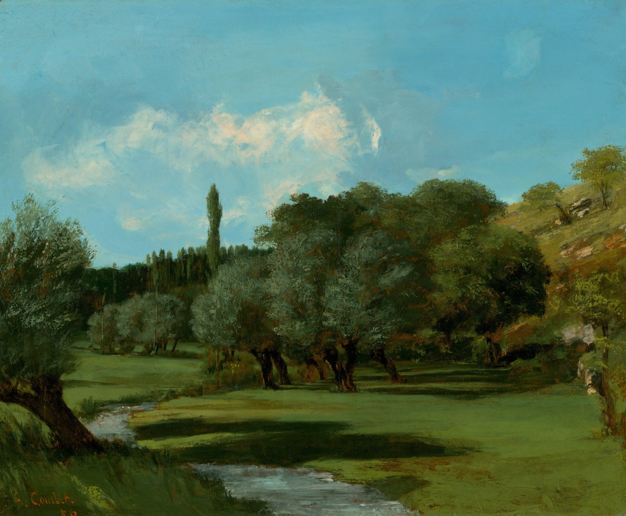 La Bretonnerie v departementu Indre od Gustave Courbet