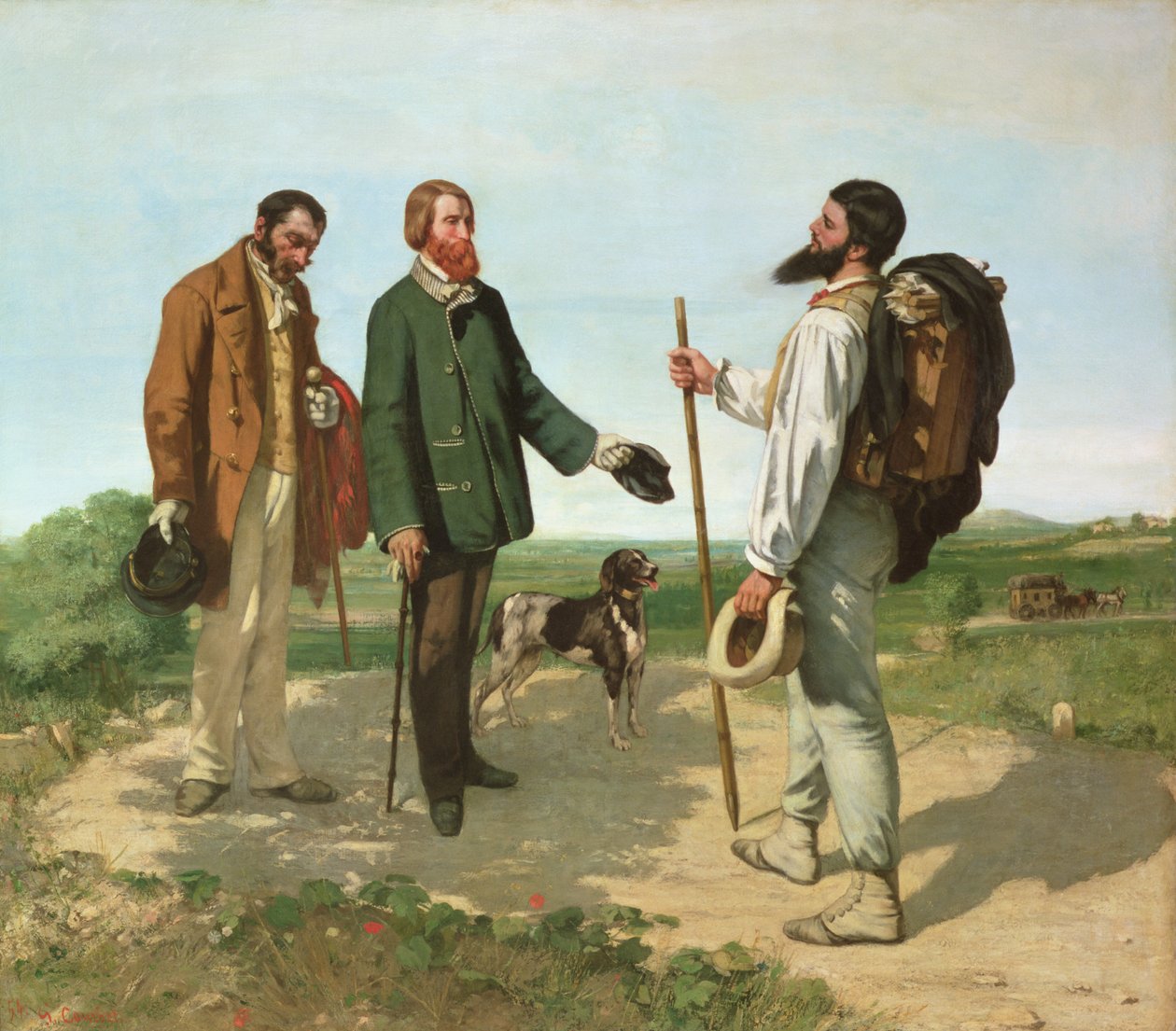 Setkání, aneb Dobrý den, pane Courbet od Gustave Courbet