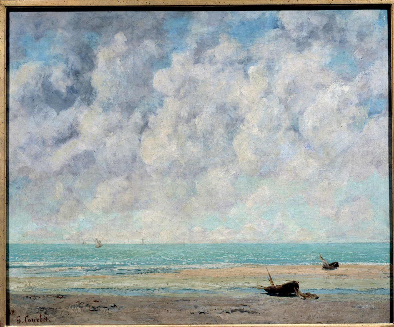 Moře za klidného počasí od Gustave Courbet