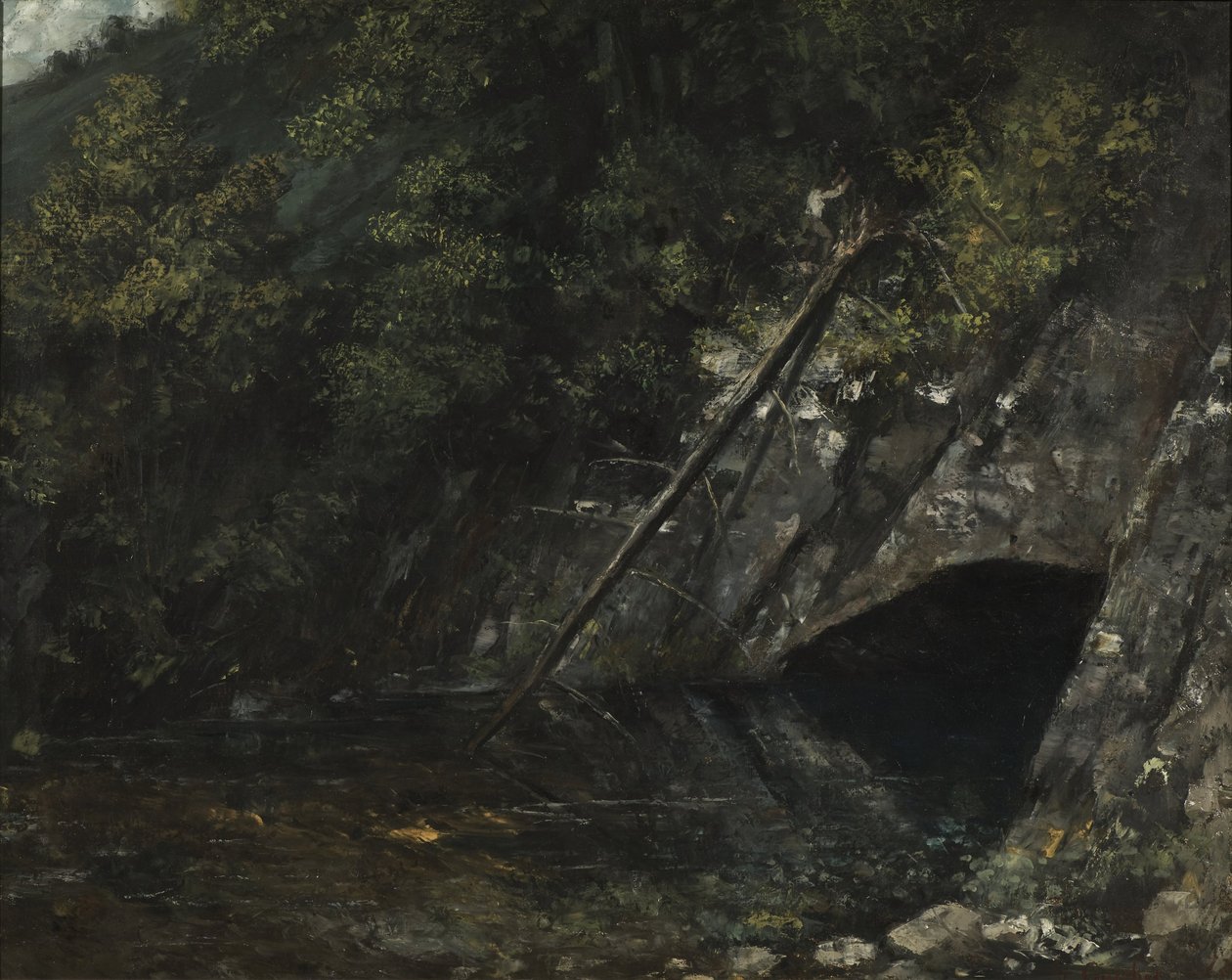 Krajina z La Source Bleue od Gustave Courbet