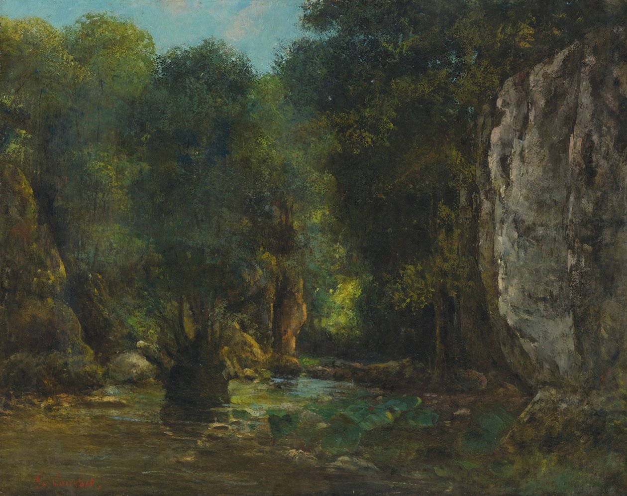 Le Puits Noir (soutěsky Loue) od Gustave Courbet