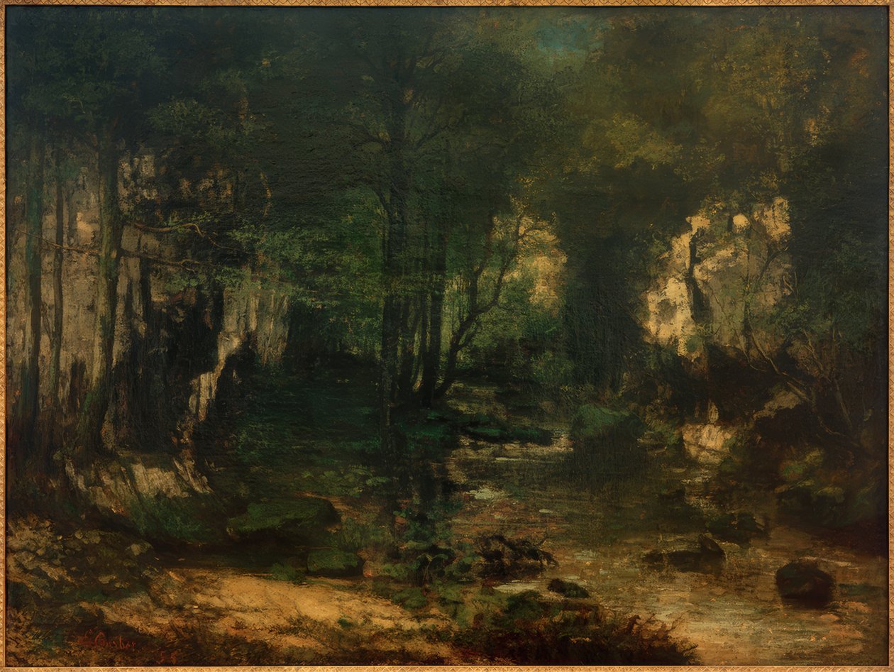 Ruisseau du Puits-Noir, údolí Loue od Gustave Courbet