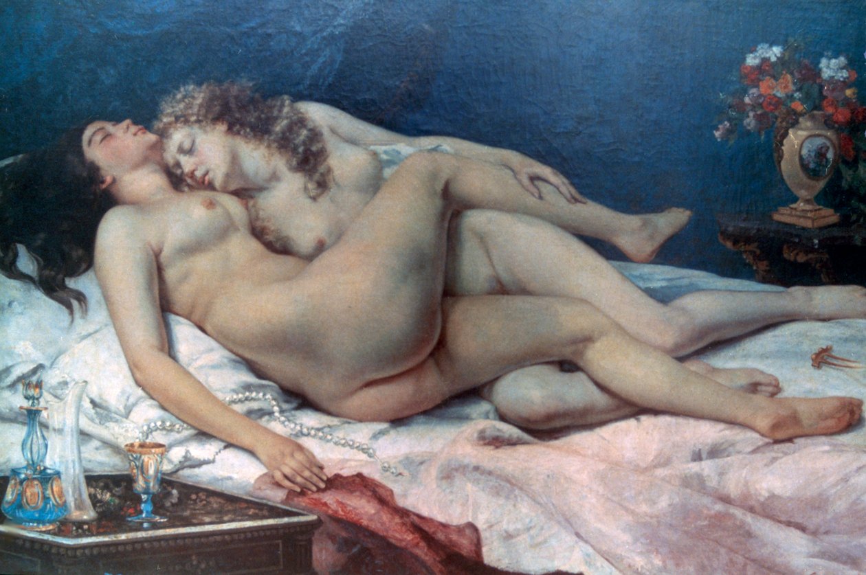 Spánek, 1866 od Gustave Courbet