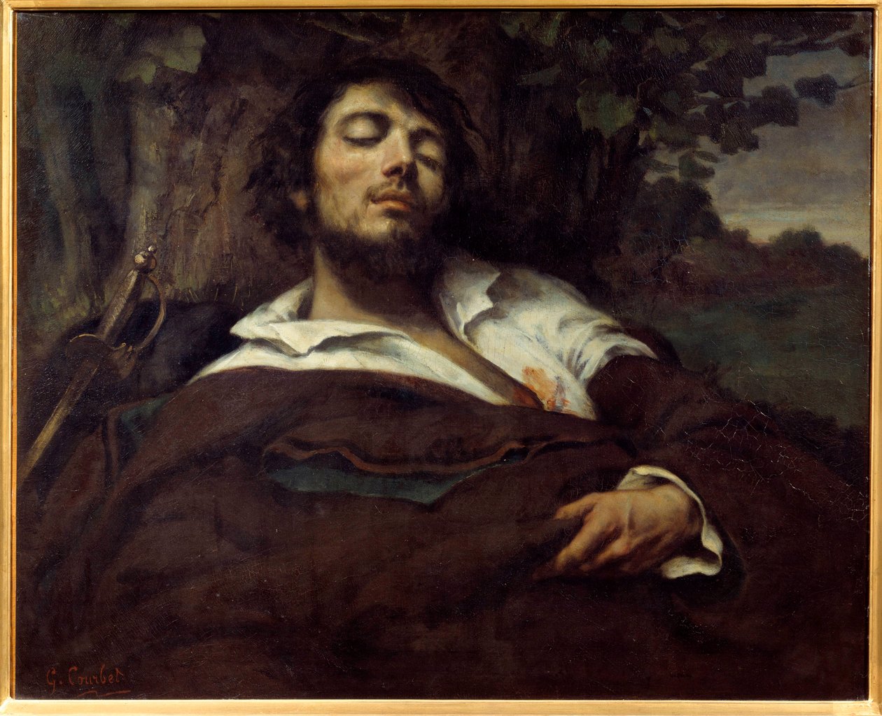 Obraz The Wesse Man od Gustava Courbeta (1819-1877) 1844 Sun. 0,81x0,97 m Paříž, muzeum Orsay od Gustave Courbet