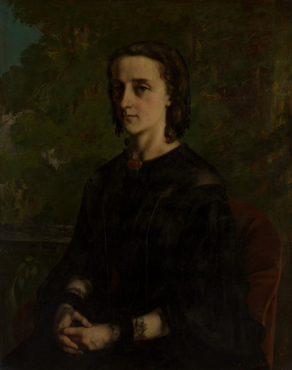 Madame Frederic Breyer Fanny Hélène Van Bruyssel, 1830-1894, 1858. od Gustave Courbet