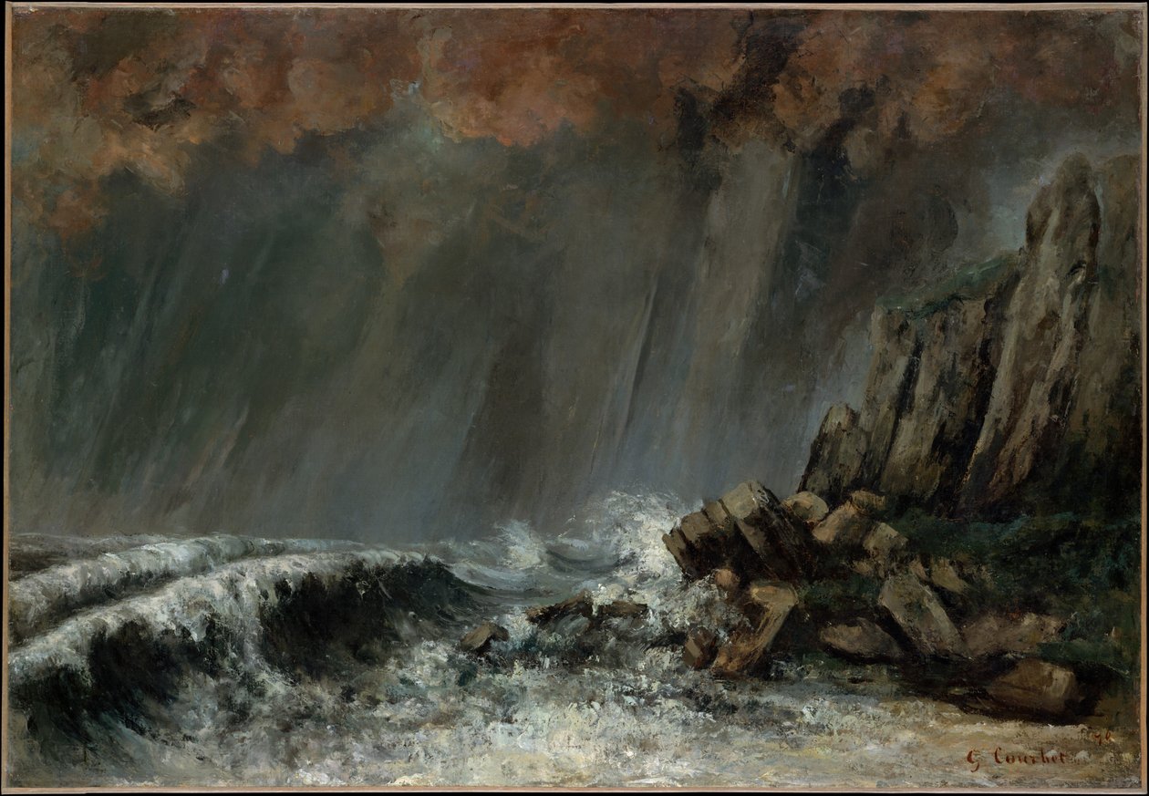 Námořnictvo: Vodní smršť od Gustave Courbet